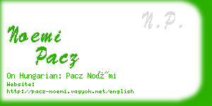 noemi pacz business card